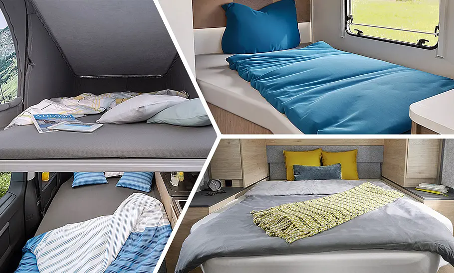 Bett-Bauarten in Wohnmobilen