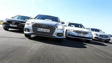 Audi A6 Avant/BMW 520 d/Mercedes E 220 d/Volvo V90: Test - Foto: Daniela Loof
