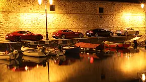 Aston Martin Rapide, Bentley Continental, Ferrari FF und Porsche Panamera