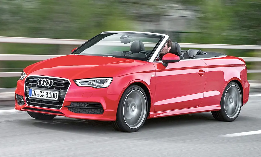 Audi A3 Cabriolet (2014) Audi A3 Cabriolet (2014); fahrend von vorne rechts