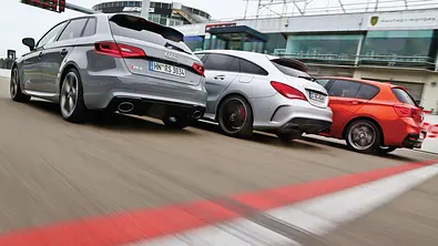 Audi RS 3 BMW M135i Mercedes CLA 45 AMG Kompaktklasse Sportler Vergleichstest - Foto: Daniela Loof