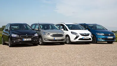 BMW 2er Gran Tourer Ford Grand C-MAX Opel Zafira Tourer VW Touran Vans Vergleichstest - Foto: Aleksander Perkovic