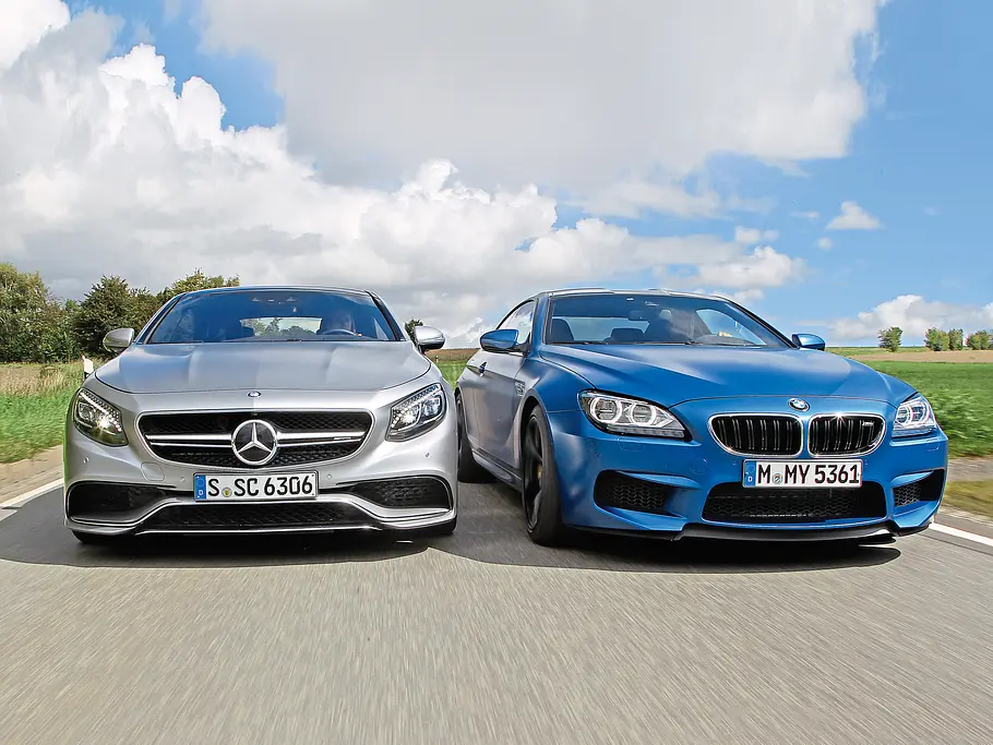 BMW M6 Competition Mercedes S 63 AMG Luxus Sportcoupes Benziner Biturbo Achtzylinder Vergleichstest