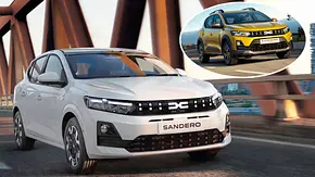 Eine Collage zeigt Dacia Sandero und Sandero Stepway Facelift (2026). - Foto: Dacia Eine Collage zeigt Dacia Sandero und Sandero Stepway Facelift (2026). - Foto: Dacia