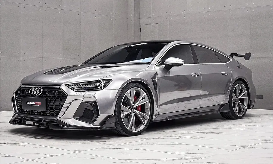 DarwinPro Audi RS 7 Der DarwinPro Audi RS 7 in der Ansicht von schräg vorne.