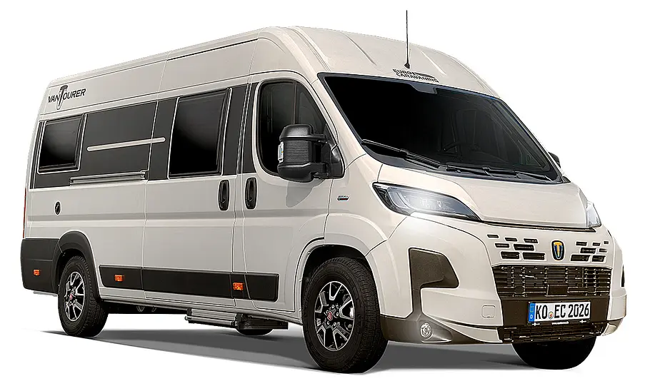 Van Tourer 630 L (2026) Van Tourer 630 L (2026) vor weißem Hintergrund. Ansicht von schräg vorne rechts.