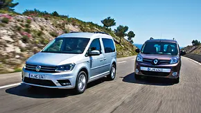 VW Caddy 2015 Facelift Renault Kangoo Kastenwagen Van Familienauto Vergleich - Foto: Thomas Starck