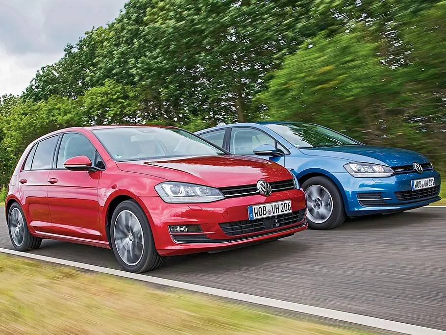 Verbrauchsvergleich: VW Golf-Benziner VW Golf 1.0 TSI BlueMotion 1.4 TSI Verbrauchsvergleich