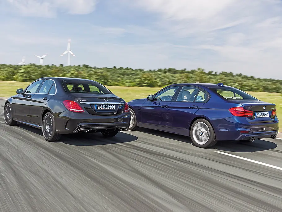 BMW 340i Mercedes C 400 4Matic Mittelklasse Vergleichstest