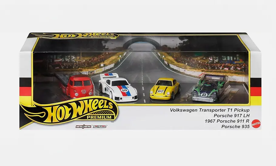 Porsche-Set von Hot Wheels; Modellauto; Spielzeugauto; verpackt