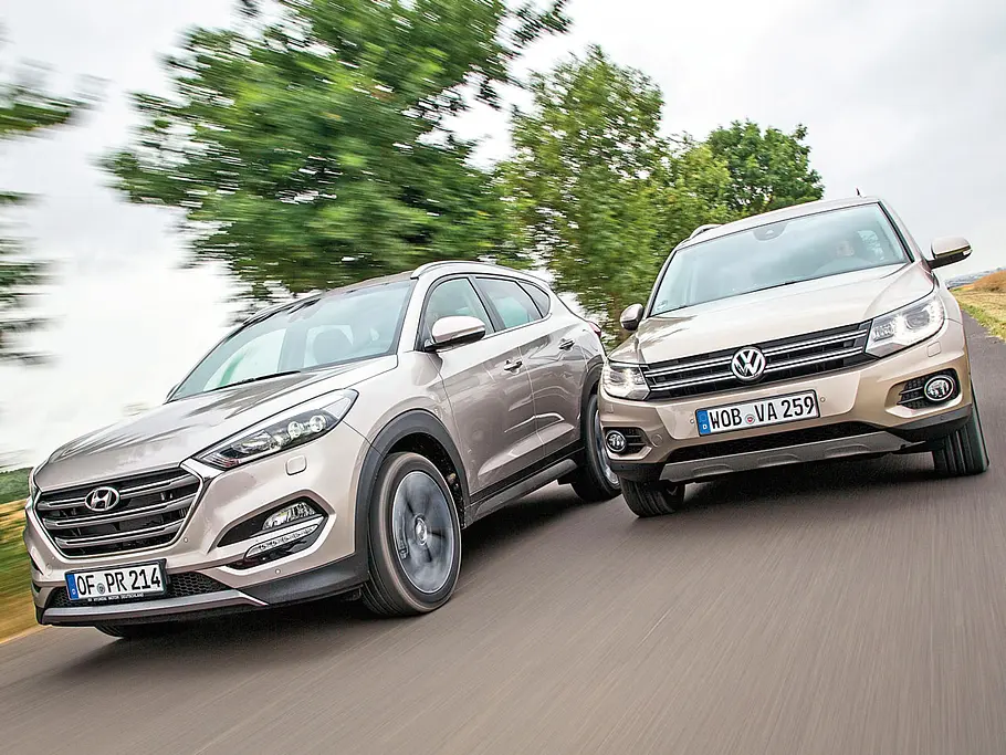 Hyundai Tucson VW Tiguan SUV Vergleichstest