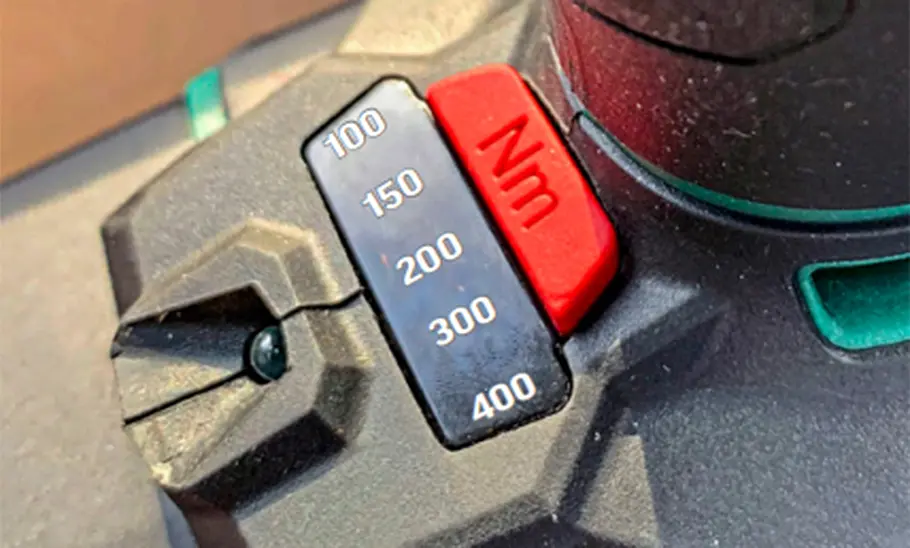 Drehmomentregler des Parkside-Drehschlagschraubers 20 V Li-C2.