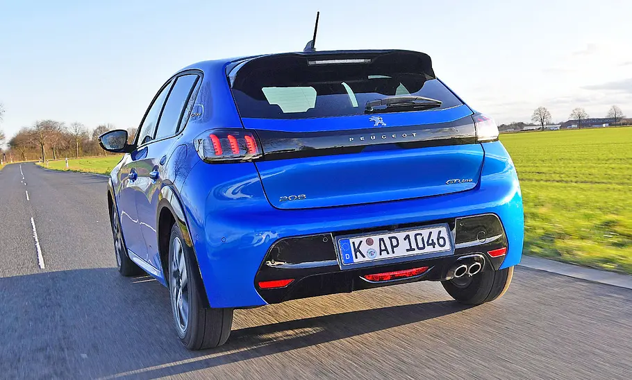 Peugeot 208 (2019) Peugeot 208 (2019) fahrend, Ansicht von hinten