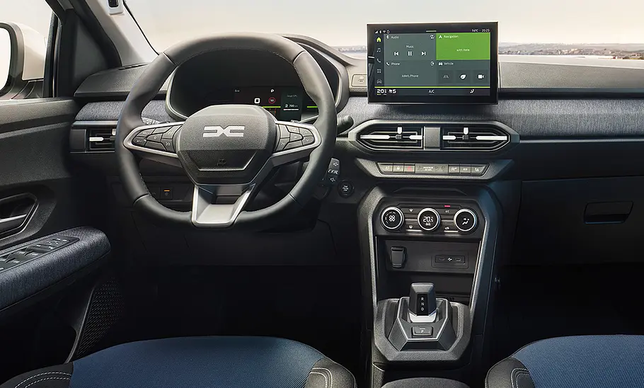Dacia Sandero Facelift (2026) Das Cockpit des Dacia Sandero Facelift (2026).