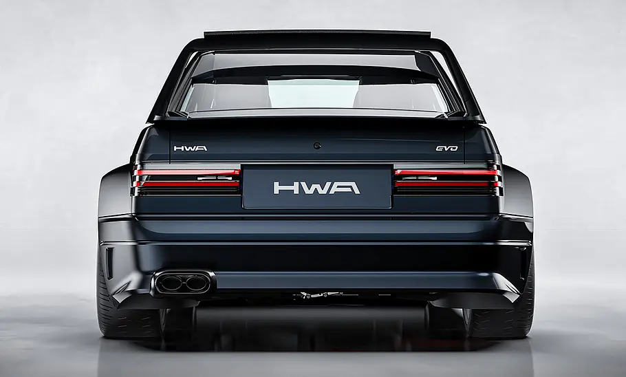 HWA Evo Der HWA Evo statisch von hinten fotografiert.
