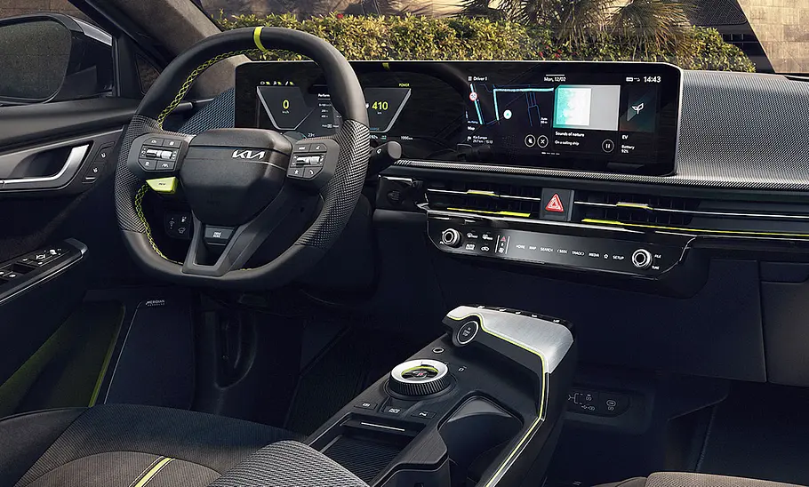 Kia EV6 GT Facelift (2024) Das Cockpit des Kia EV6 GT Facelift (2024).