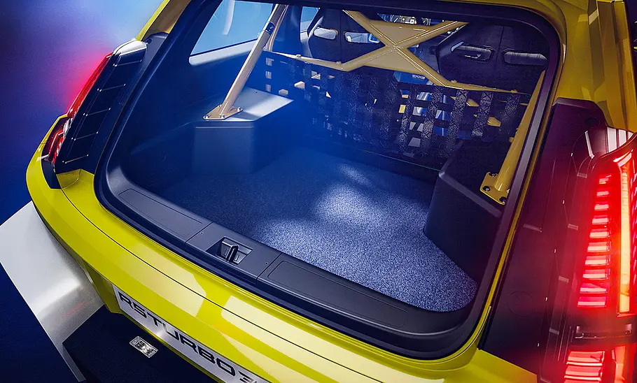 Der Kofferraum des Renault 5 Turbo 3E (2027).