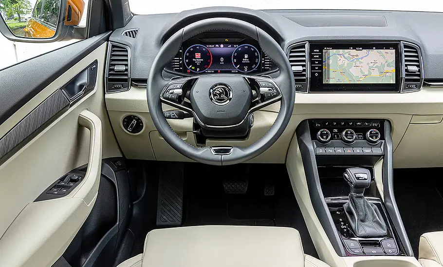 Skoda Karoq (2021) Das Cockpit des Skoda Karoq (2021).