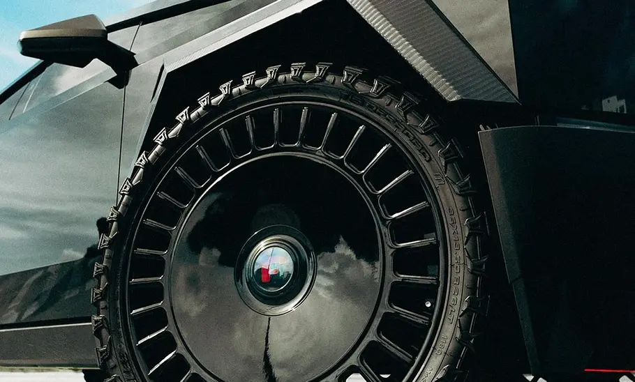 Tesla Cybertruck Effortless Motors: Detailaufnahme Rad