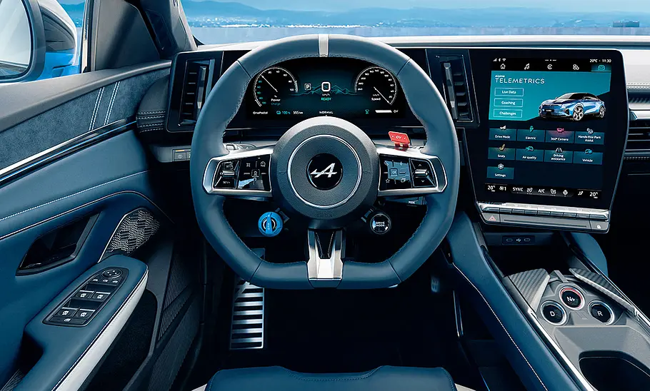 Das Cockpit des Alpine A390 (2025).