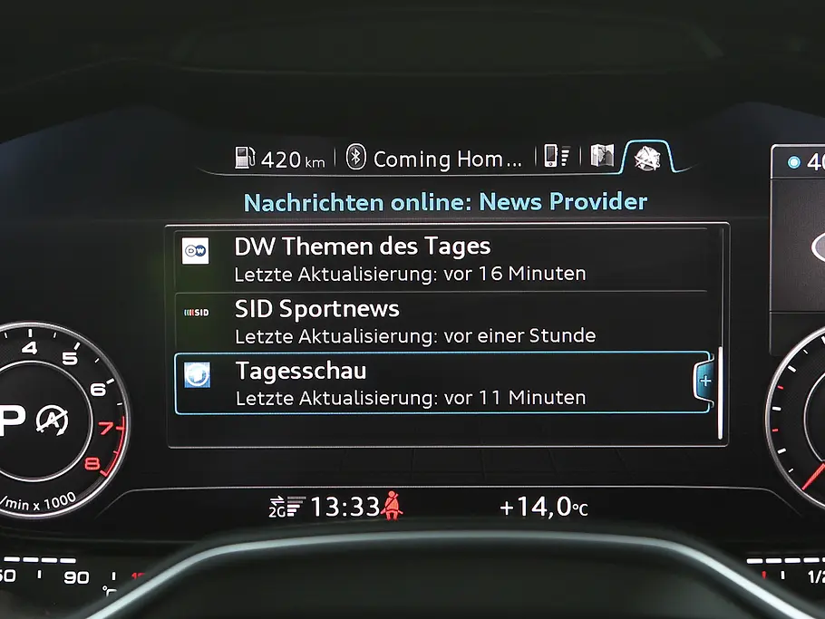 Audi TT Roadster 2.0 TFSI Vergleichstest Innenraum Cockpit Armaturen Multimedia Connectivity