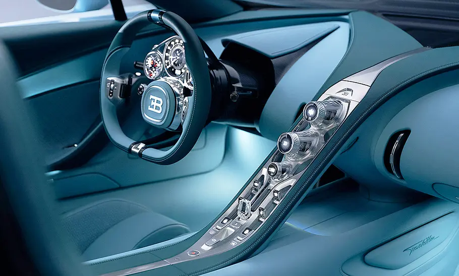Bugatti Tourbillon (2026) Das Cockpit seitlich vom Bugatti Tourbillon (2026)