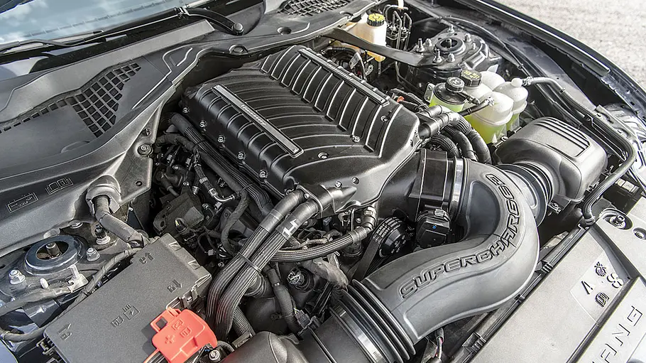 Hennessey Mustang Dark Horse H850; Motor in Detailaufnahme