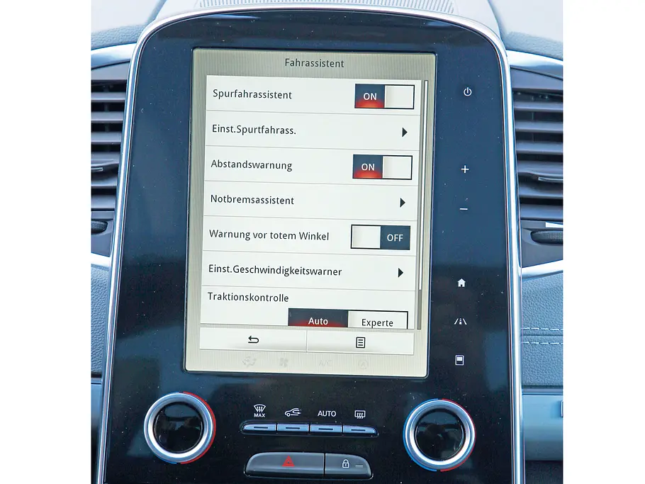 Renault Espace TCe 200 EDC Initiale Van Crossover SUV Siebensitzer Test Infotainment Display