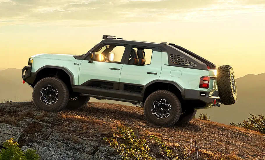 Der Toyota Land Cruiser ROX stehend von der Seite fotografiert.