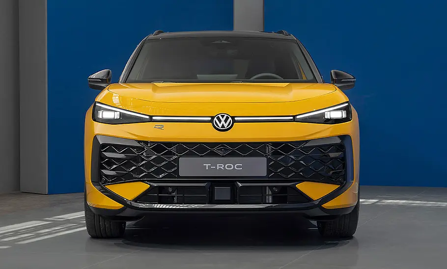 VW T-Roc Blick von vorne auf den VW T-Roc.