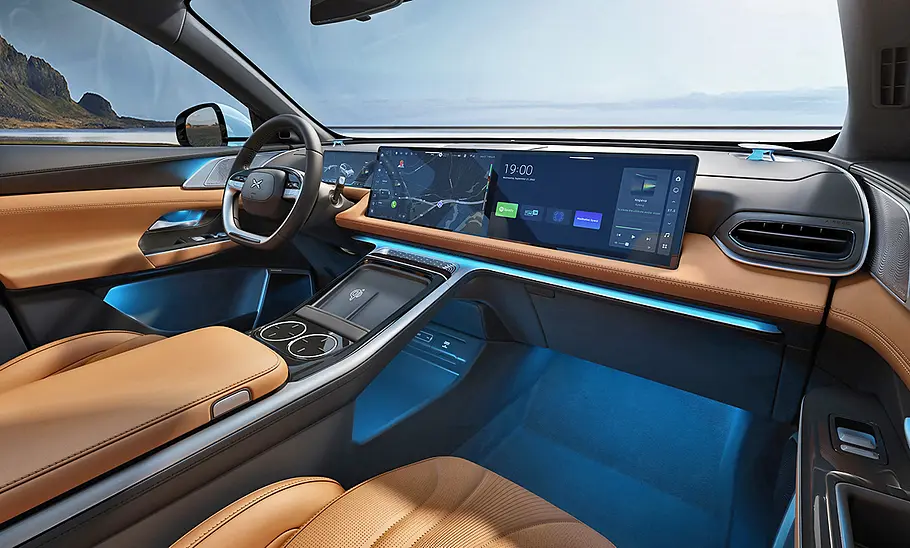 Das Cockpit des XPeng G9 (2024).