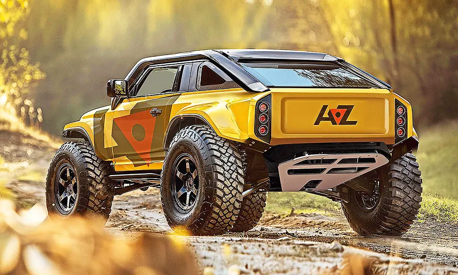 Heckansicht des AZ Automotive Baja.