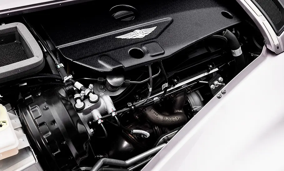 Morgan Supersport (2025) Der Motor des Morgan Supersport (2025) in der Detailaufnahme.