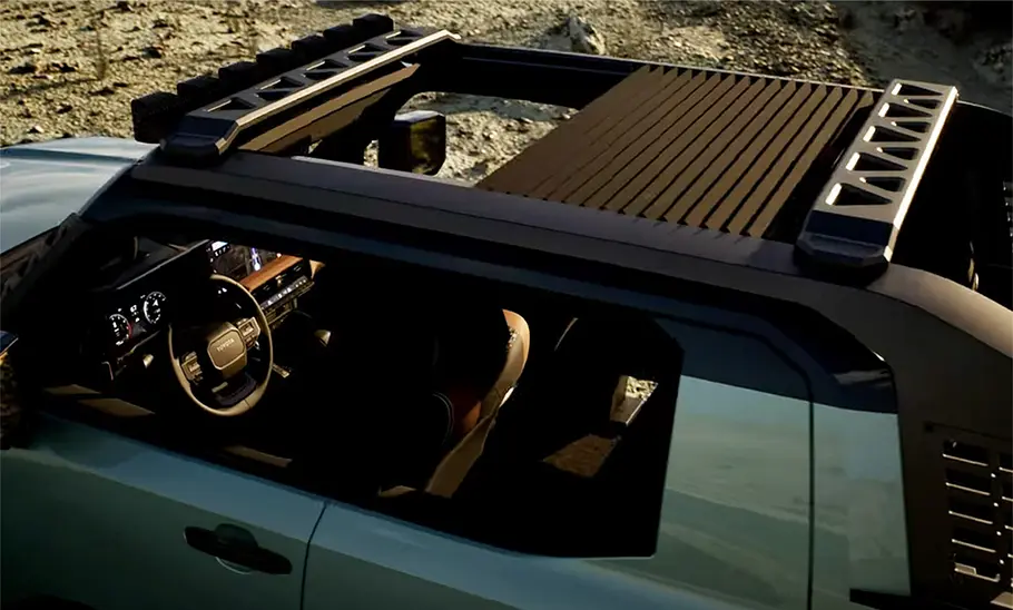 Das Faltdach des Toyota Land Cruiser ROX im Detail fotografiert.