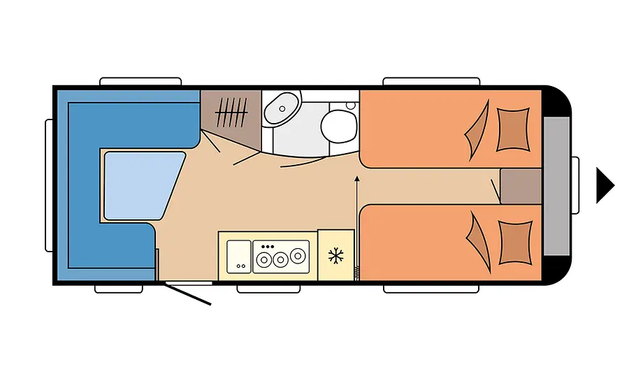 Hobby De Luxe 495 UL (2024) Grundriss