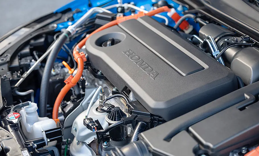 Der Motor des Honda Prelude (2026) in der Detailaufnahme.