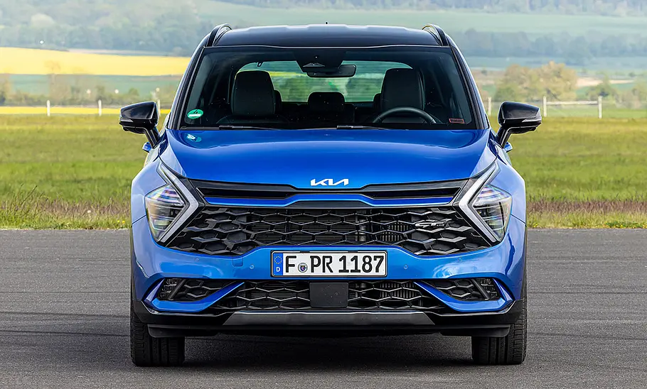 Kia Sportage (2021) Der Kia Sportage (2021), statisch von vorne fotografiert.