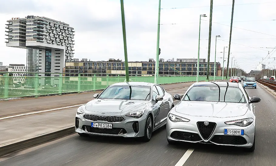 Alfa Romeo Giulia/Kia Stinger: Test Alfa Romeo Giulia/Kia Stinger: Test