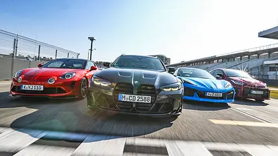 Alpine A110 S/BMW M3 Competition Touring/Corvette Z06/Toyota GR Yaris - Foto: Daniela Loof