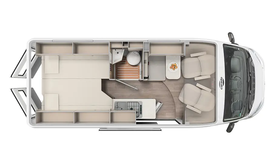 Grundriss des Carado CV602 Pro.