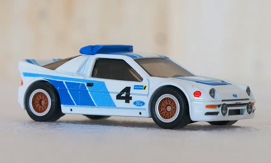 Ford RS200 von Hot Wheels Ford RS200 von Hot Wheels, schräg von vorne