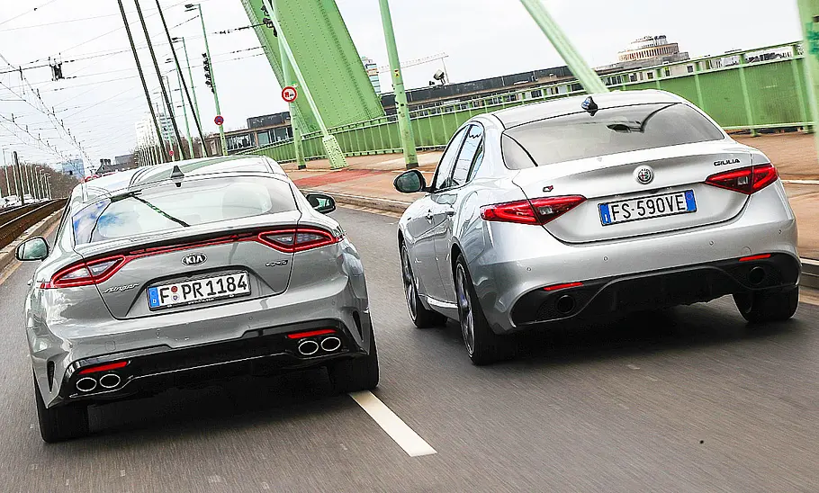 Alfa Romeo Giulia/Kia Stinger: Test Alfa Romeo Giulia/Kia Stinger: Test