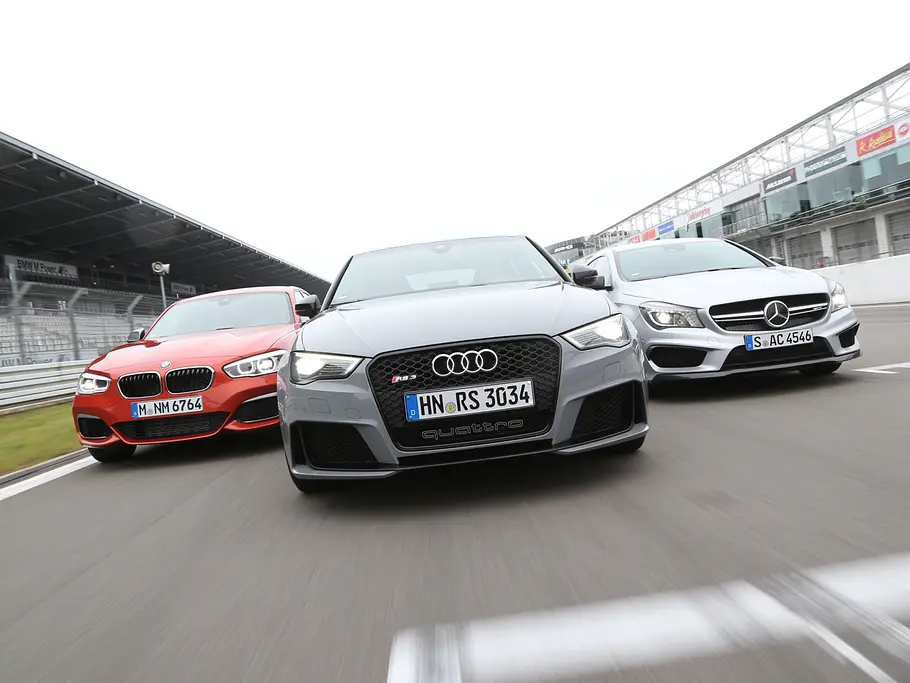 Audi RS 3 BMW M135i Mercedes CLA 45 AMG Kompaktklasse Sportler Vergleichstest