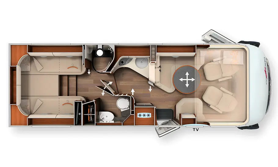 Carthago Chic E-Line I 50 LE (2025) Carthago Chic E-Line I 50 LE (2025) Grundriss