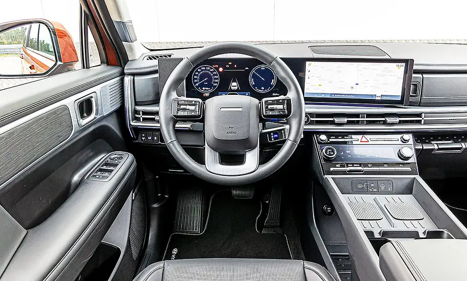 Hyundai Santa Fe Blick in den Innenraum auf die Armaturen des Hyundai Santa Fe.