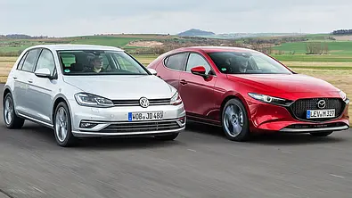 VW Golf 1.0 TSI/Mazda 3 Skyactiv-G 2.0 M Hybrid - Foto: Frank Ratering