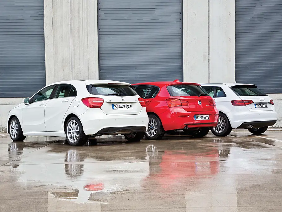 Audi A3 Sportback BMW 1er Mercedes A-Klasse Kompakte Diesel Vergleichstest