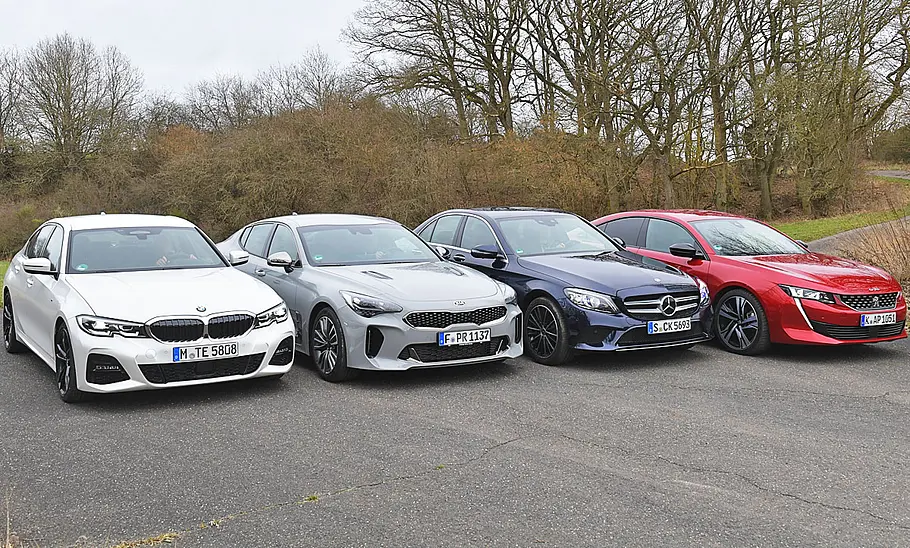 BMW 320d/Kia Stinger 2.2 CRDi/Mercedes C 220 d/Peugeot 508 BlueHDi 180:Test