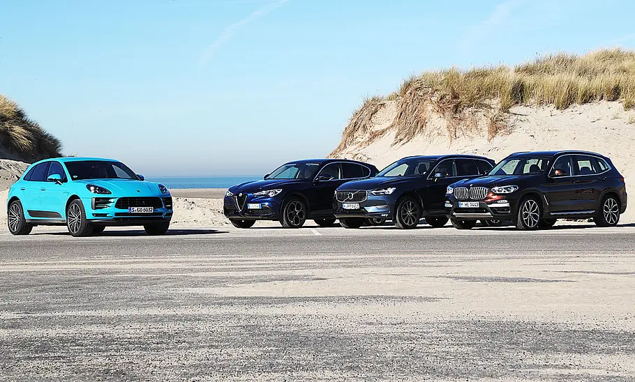 Alfa Romeo Stelvio 2.0 Turbo Q4/BMW X3 xDrive30i/Porsche Macan/Volvo XC60 T5 AWD: Test