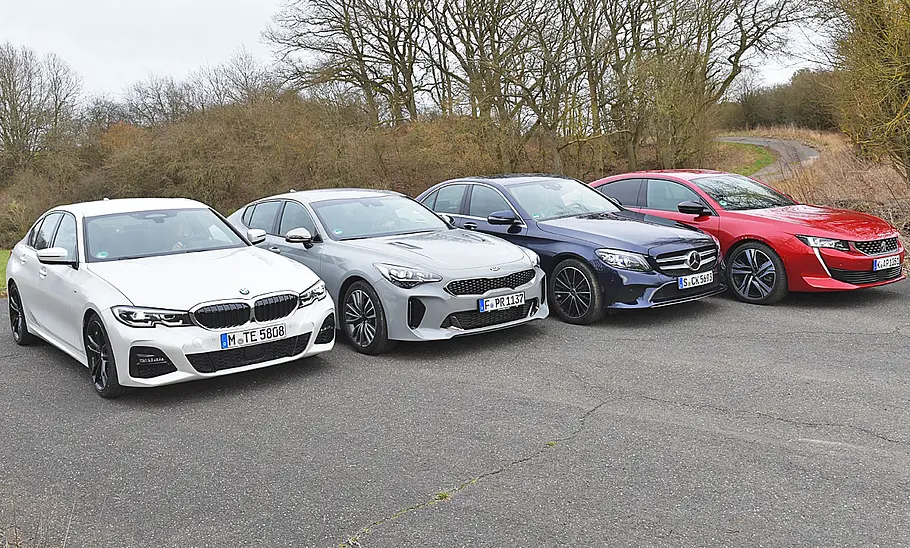 BMW 320d/Kia Stinger 2.2 CRDi/Mercedes C 220 d/Peugeot 508 BlueHDi 180:Test